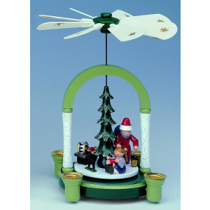 Pyramide Weihnachstmann, grün-weiß