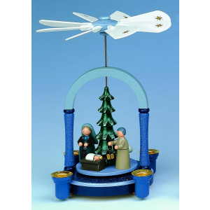 Pyramide Christi Geburt, blau-grau - Auslaufartikel