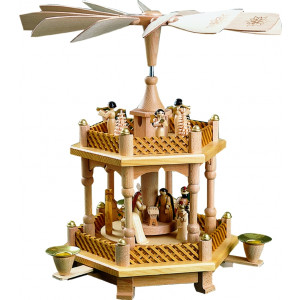 Pyramide Christi Geburt 1-stöckig, natur
