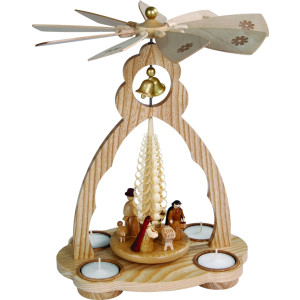 Glockenpyramide für Teelichte, Christi Geburt - Auslaufartikel