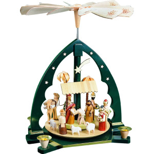 Pyramide Christi Geburt, grün - Auslaufartikel