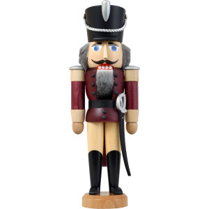 Nussknacker Husar Esche lasiert aubergine