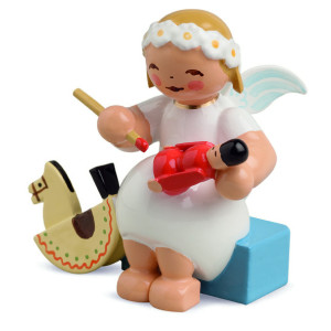 Margeritenengel mit Reiterlein - Auslaufartikel