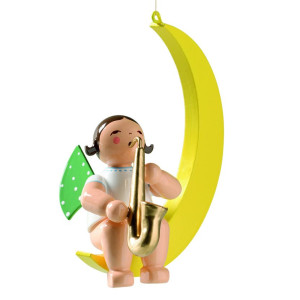 Engel mit Saxophon im Mond - Auslaufartikel