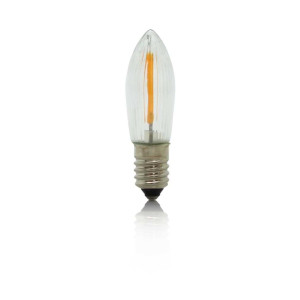 Filament LED-Topkerze Riffelkerze 10 - 55 V / 0,1 - 0,3 Watt E10