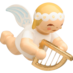 Schwebeengel Margeritenengel klein mit Harfe