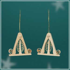 Baumbehang mit Bäumchen 4,5 cm, 2-teilig - Auslaufartikel