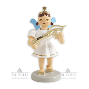 Kurzrockengel mit Glücksschlüssel, Jahresedition 2021 - farbig