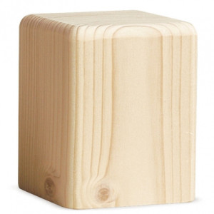 Holzklotz, natur, groß, Höhe 8 cm