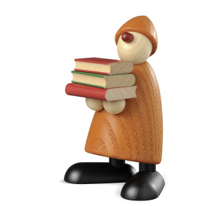 Gratulant Billy mit Büchern, gelb