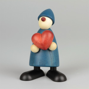 Gratulant Theo mit Herz, blau