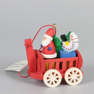 Baumbehang Heuwagen mit Weihnachtsmann