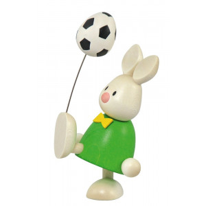 Osterhase Kaninchen Max mit Fußball