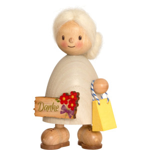 Finja mit Danke-Schild - 9 cm - Auslaufartikel
