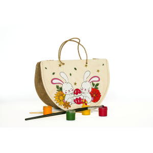 Holztasche Tragetasche zum selbst Bemalen Ostermotiv
