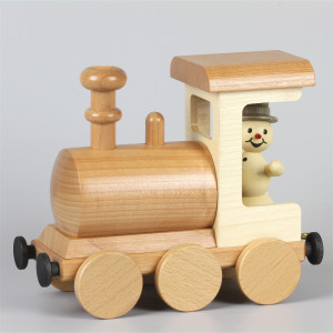 Räucherlok mit Schneemann - Auslaufartikel