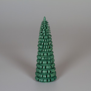 Erzgebirgischer Spanbaum Ringelbaum grün - 11 cm