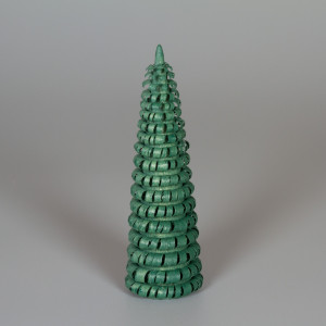 Erzgebirgischer Spanbaum Ringelbaum grün - 12 cm