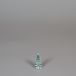 Erzgebirgischer Spanbaum Ringelbaum grün/weiß - 3 cm