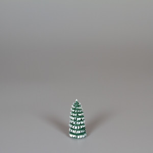 Erzgebirgischer Spanbaum Ringelbaum grün/weiß - 4 cm 