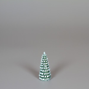 Erzgebirgischer Spanbaum Ringelbaum grün/weiß - 5 cm