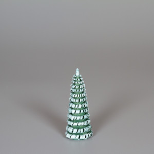 Erzgebirgischer Spanbaum Ringelbaum grün/weiß - 7 cm