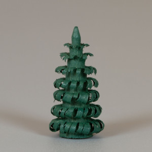 Erzgebirgischer Spanbaum Ringelbaum grün - 3 cm