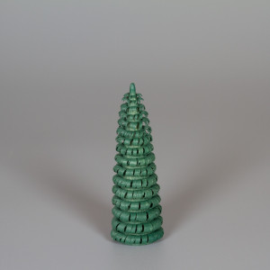 Erzgebirgischer Spanbaum Ringelbaum grün - 9 cm