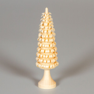 Erzgebirgischer Spanbaum Ringelbaum mit Stamm natur - 8 cm