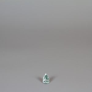 Erzgebirgischer Spanbaum Ringelbaum grün/weiß - 1,5 cm