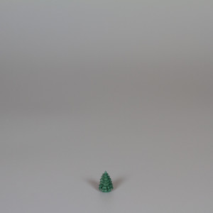 Erzgebirgischer Spanbaum Ringelbaum grün - 1,5 cm