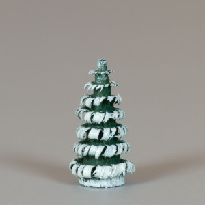 Erzgebirgischer Spanbaum Ringelbaum grün/weiß - 2,5 cm