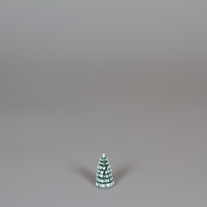 Erzgebirgischer Spanbaum Ringelbaum grün/weiß - 2,5 cm