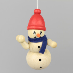 Baumbehang Schneemann mit Schneeball