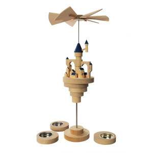 Pyramide Luftschloss Mona mit blauen Dächern - 40 cm