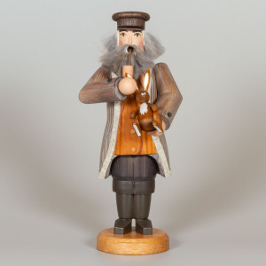 Räuchermann Bauer mit Kaninchen