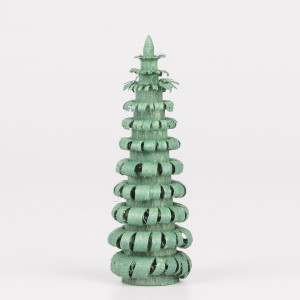 Erzgebirgischer Spanbaum Ringelbaum grün - 5 cm