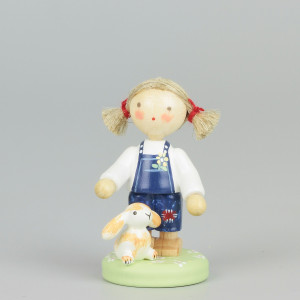 Mädchen mit Schlappohrhase