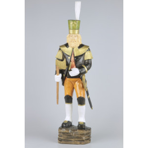 Geschnitzter Bergmann, farbig, 60 cm