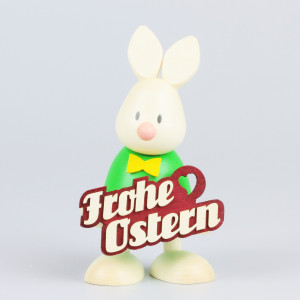 Osterhase Kaninchen Max mit Frohe Ostern