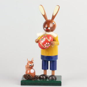 Osterhase mit Eichhörnchen - 16 cm