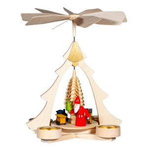 Schneemann-Teelichtpyramide Weihnachtsmann