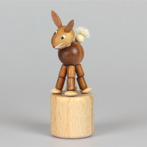 Seiffener Wackelfigur Wackeltier Hase