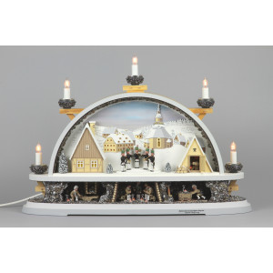 Schwibbogen Mettenschicht in der Erzgrube Reiche Hoffnung Seiffen