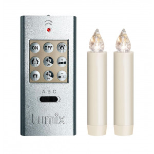Lumix LED Kerzen superlight, 2-teilig mit Fernbedienung