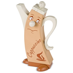 Moderne Räucherfigur Kanne Cappuccino