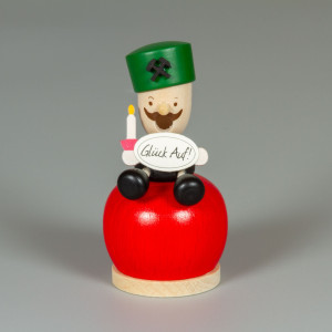 Der kleine Räuchermann Bergmann - Sockel rot