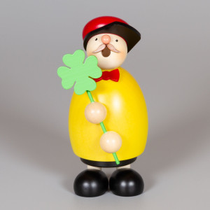 Räuchermann Glücksbringer mit Kleeblatt