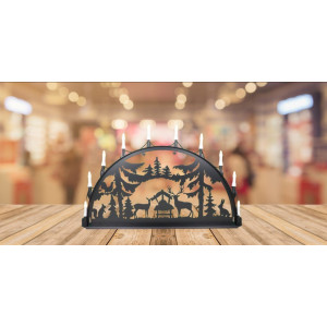 LED Metall Außenschwibbogen Futterkrippe 1,00 x 0,50 Meter