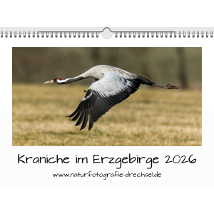 Premium-Fotokalender Kraniche im Erzgebirge 2026 A3